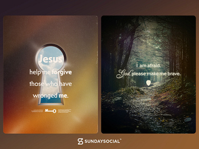 Forgive Me, Make Me Brave christian church design illustration instagram prayer retro social media sunday social vector
