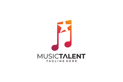music talent logo design logodesign modern music star talent vector