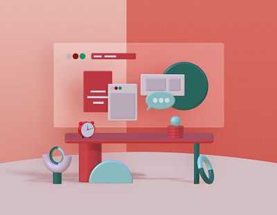 tabletop design illustration ui