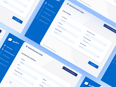 Bankex Setup UI admin design application bank ui card ui dashboard financial flow form design input form registration sandeep mandloi steps steps ui tabs web ui