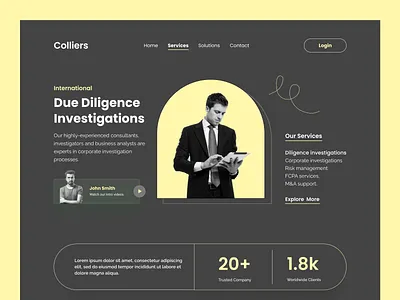 Corporate Dark UI branding business clean corporate dark ui darkmode graphic graphic design homepage landing page landingpage product design typography ui ui ux ux web web design web ui webdesign
