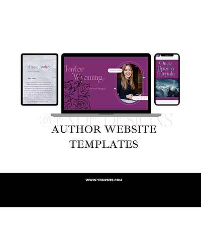 Author Canva Website Template-Editable branding canva canva templates design graphic design social media templates web design