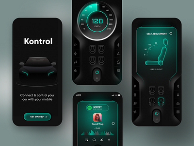 Car control app animation app ar branding car car control design futuristic galaxy halolab icon illustration logo modern design remote control ui ux vector virtual reality vr