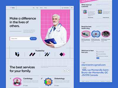 Medical Doctor Consultation Website - Landing Page appointment care clinic consultancy design doctor health homepage landing page medical modern responsive retro site tanim ui ux vintage web website