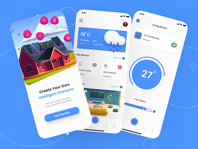 Smart Home App figma homepage illustration mobileapp smart home smarthomeapp ui uidesign uiux