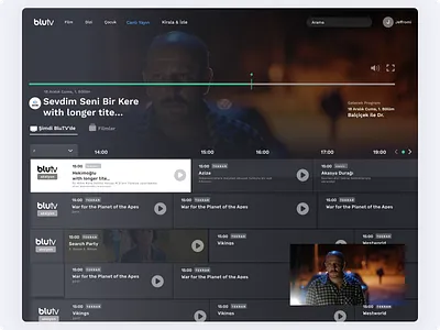 Live TV OTT Platform channels clean entertainment hero home landing page live live tv ott platform remote television tv tv series tv shows ui watch movies web