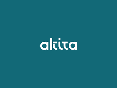 akita clean logo logotype minimal symbol typography