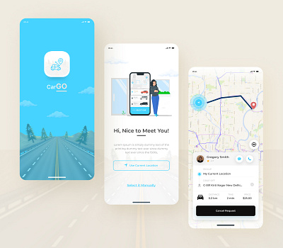 CarGo Cabs Service UI Design😊 animation branding cabs mobile design cabs mobile ui design cabs ui design car service ui design cargo cabs service ui design😊 design graphic design illustration logo mobile screen ui design motion graphics ui uiux design ux vector