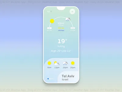 Daily UI #037 Weather App app branding dailyui design figma graphic design illustration logo sketch ui uidesign uiux uxdesign weather app