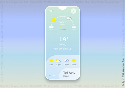 Daily UI #037 Weather App app branding dailyui design figma graphic design illustration logo sketch ui uidesign uiux uxdesign weather app