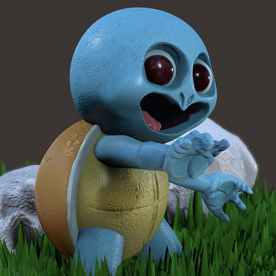 Squirtle 3d 3dsculpt character design illustration illustrator nomad