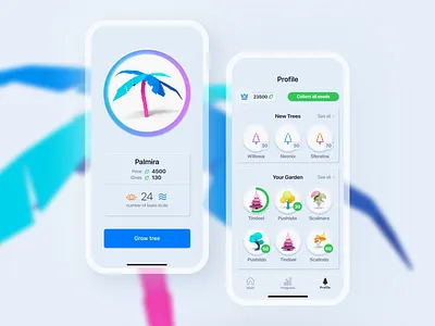Gromi 🌴 Mental Health App application breathing app interface ios iphone light app light mode meditation app mental health minimal mobile modern neomorphism neuomorphic skeuomorphism soft ui ui ux white color