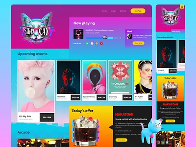 Stray cat design graphic design ui