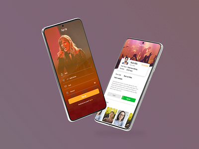 Sign Up | Event Detail | Sakshi Designer design designer detail detail page event event details graphic design how to create log in logo mobile mobile screen music screen sakshi sharma sign up ui uiux web