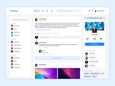 Tawking - Social Media adobe xd branding design illustration logo typography ui ui design india ux vector