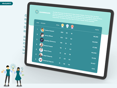 Leaderboard DailyUI019 daily ui 019 daily ui challenge dailyui dailyui 019 leaderboard leaderboards mobile app design mobile app ui design mobile ui design product app design ui