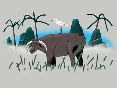 Brunch for bird animal animals asia bird buffalo faranima farm farmer industry nature styleframe thailand wildlife