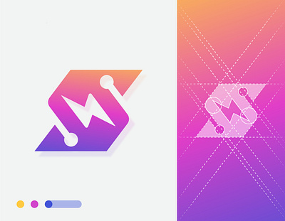 S letter mark , Modern minimalist tech logo a b c d e f g h i j k l m n branding color colorful creative logo crypto gradient icon letter letter logos logo logo design logo designer mark modern logo nft o p q r s t u v w x y z tech logo technology unique logo