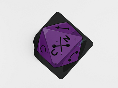 Rolling Dice Sticker branding design illustration vector