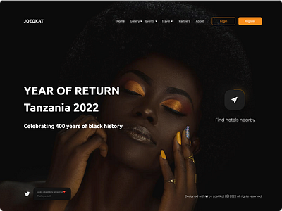 Year of return landing page product design tourism ui uiux user experience user interface ux visual design web design website