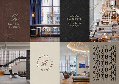 Santini Studio / Brand Identity advertising architect branding architect logo art direction branding corporate identity graphic design graphiste freelance interior design logo luxury mockup poster design