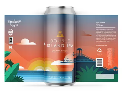 The Guam Brewery Island IPA beach beer brewery craft beer doubleislandipa geometric guam ipa neeko david theguambrewery twoloverspoint