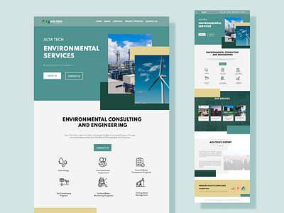 An Environmental Landing Page clean website consulting earth engineering environment environmental global warming green landing page minimalist modern nature science tech technology ui design web design website