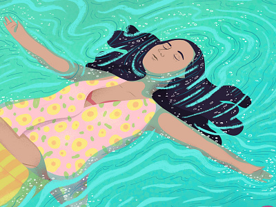 Postpartum bubbles design detail floating illustration illustrator mother motherhood photoshop postpartum sea summer water women