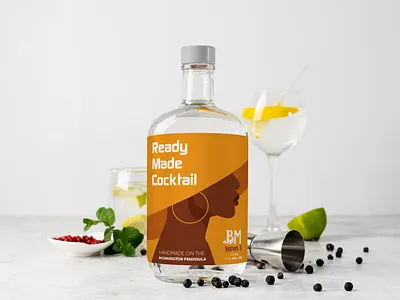 Feminine Luxury cocktail Label Design 🍸 black woman branding cocktail design feminine feminine label graphic design illustration label label design luxurious luxury luxury and feminine luxury label minimal modern modern label packaging summer drink label summer time