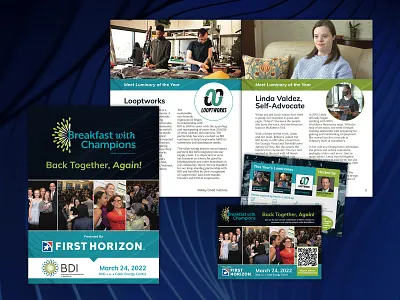 Event Invitation and Program for the Bobby Dodd Institute design event graphic design