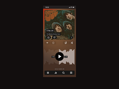 Daily UI Challenge: Day 9- Music Player color dailyui design poweramp replication typography ui