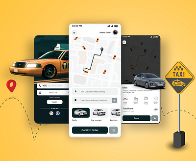 Taxi Booking App branding graphic design illustration taxiapp taxibooking