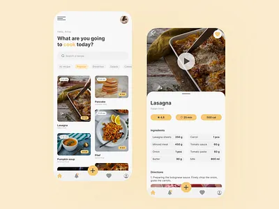 Recipe app app makeevaflchallenge mobile app recipe recipe app ui uiux uiuxdesign webdesign