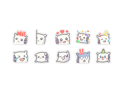 Leisy Emotes digital art emote emotes graphic design illustration pillow procreate twitch