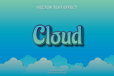 Cloud Editable 3d Text Effects calligraphy