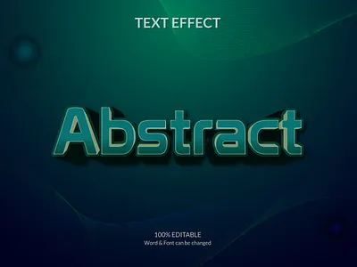 Abstract Editable 3d Text Effect calligraphy