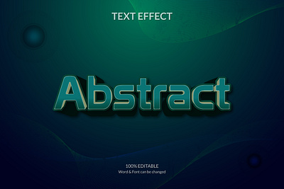 Abstract Editable 3d Text Effect calligraphy