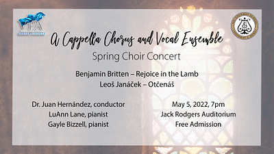 A Capella Chorus - Odessa College design graphic design photoshop