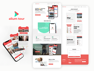 Alium Tour design figma logo tour turismo ui ux web