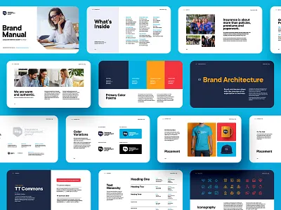 Insurance Management Group (IMG) Brand Manual architecture brand branding corporate design guide identity img insurance logo manual palette shield style typography