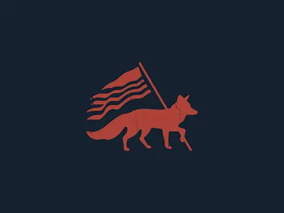 Charlie Foxtrot american branding camping flag fox illustration logo outdoors usa vector