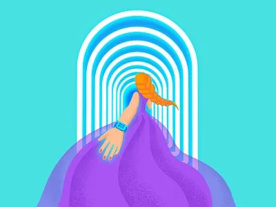 Making money in Mirror.xyz (editorial) alice in wonderland colorful editorial follow followmeto girl hypnose hypnotizing illustration princess purple dress rapounzel tiffany blue vector illustration wearable