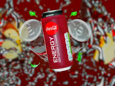 Coca Cola Energy Drink / Motion Graphic 3d animation audio editing branding coca cola design maxon c4d motion design motion graphics post procesing video editing