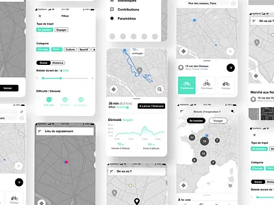 Geovelo – mobile application app design logo ui ux