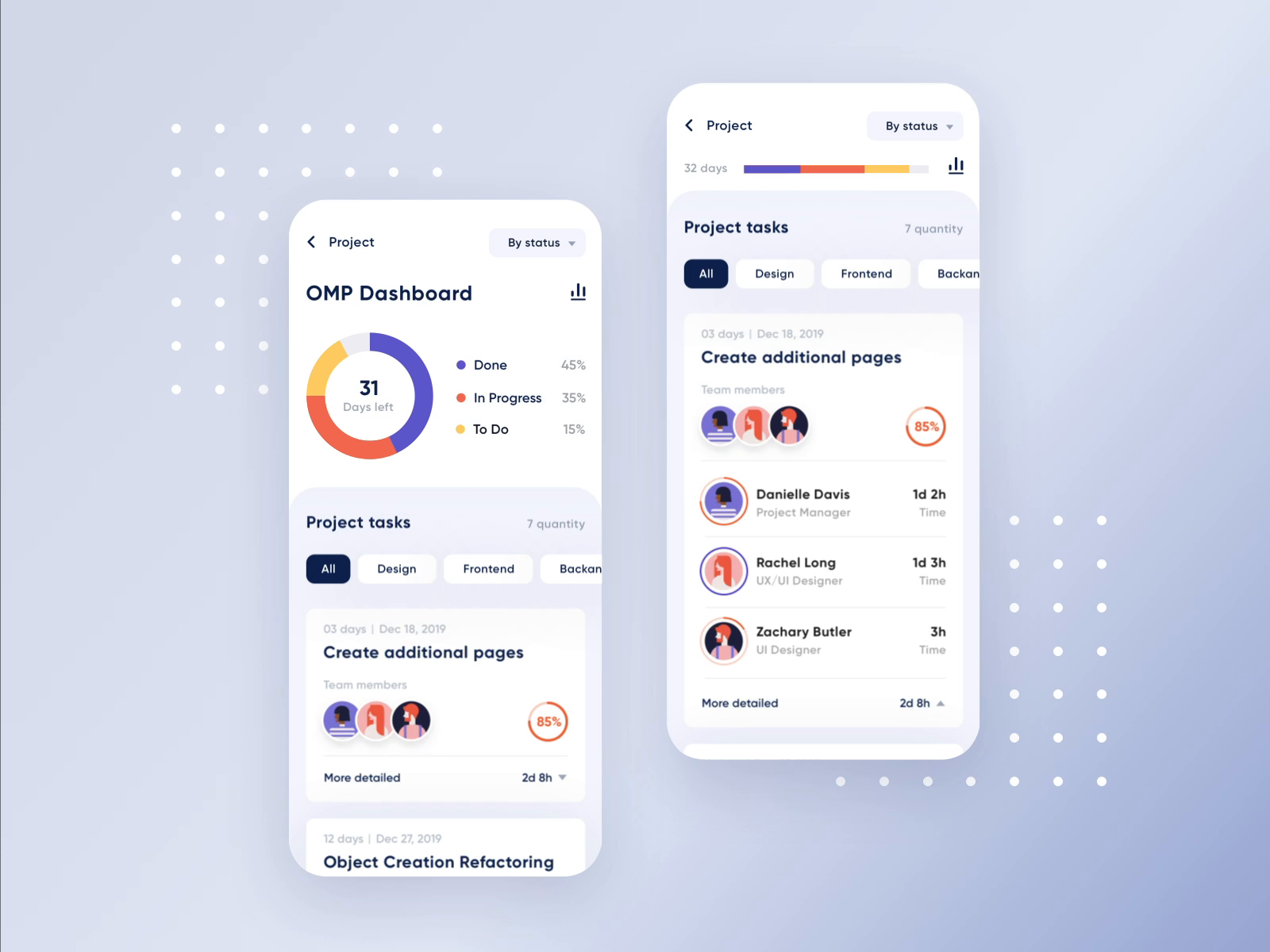 Example of App Design Concept (2 Screens)