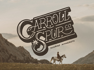 Carroll Spur Co carroll spur co custom design fort worth gritty hand lettering illustration illustrator lettering minnesota spurs texture trust printshop type typography western