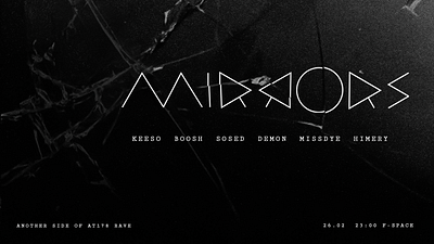 mirrors parties logo branding graphic design logo party techno