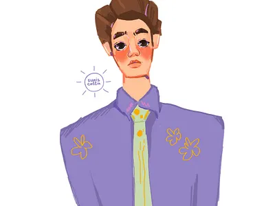 A friend 2d art character design characters design illustration