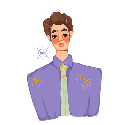 A friend 2d art character design characters design illustration