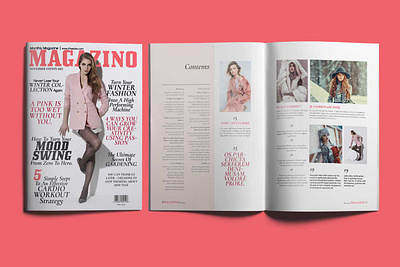 Creative Magazine Design Layout Template bifold creative design graphic design indesign magazine magazine design magazine layout print